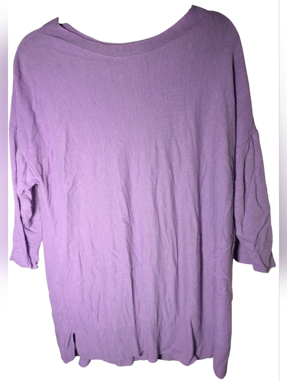 J. Jill Lavender Linen Blend Knit Light Sweater XL EUC